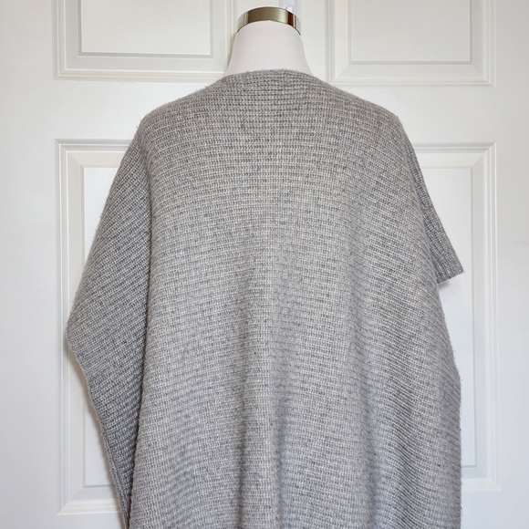 Michael Kors Open Front Ribbed 100% Cashmere Cardigan Pocho Sweater - Picture 8 of 11